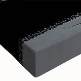 Close-up of a stretched canvas wall art featuring an abstract design of colorful strokes and lines, perfect for modern home decor. Ideal for adding a vibrant touch to living spaces.