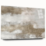 Abstract wall art featuring dynamic strokes and lines in vibrant colors, displayed on acrylic glass with a sleek side view, ideal for modern home decor.