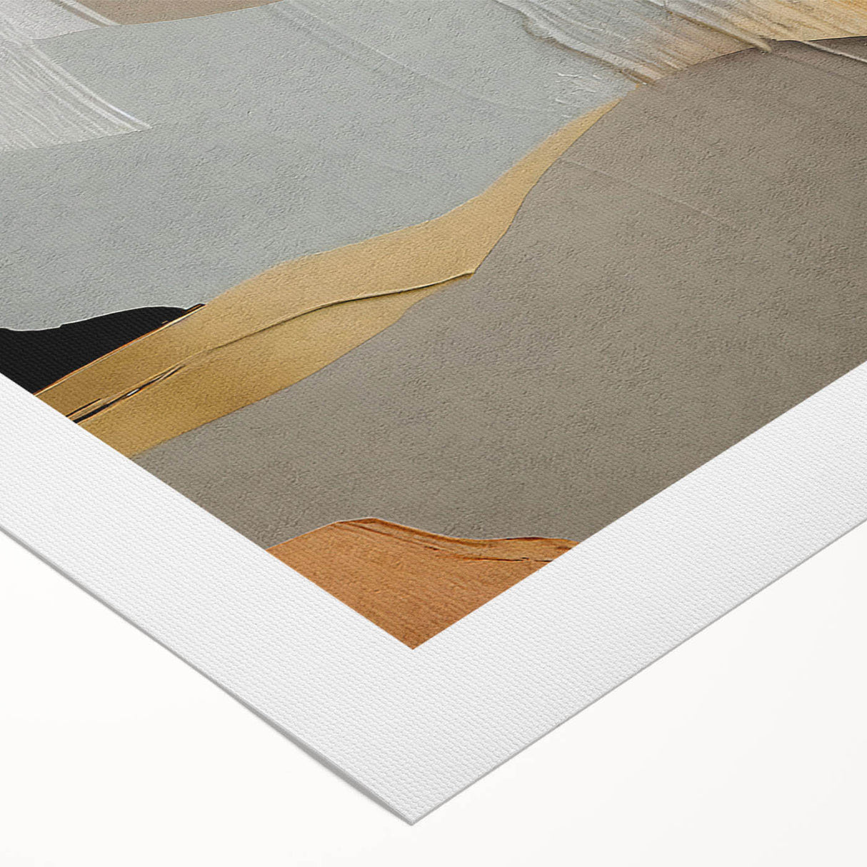 Abstract wall art featuring dynamic strokes and lines in vibrant colors, displayed on a rolled canvas, ideal for modern home decor or artistic spaces.