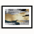 Abstract strokes and lines design wall art in a sleek black frame with a mat, showcasing modern aesthetics perfect for contemporary home decor.