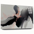 Abstract wall art featuring a colorful strokes and lines design, showcased in a sleek acrylic glass frame with visible mounting pins, ideal for modern home decor.