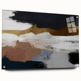 Abstract wall art collection featuring colorful strokes and lines, displayed in a sleek acrylic glass frame, showcasing a contemporary design ideal for modern decor.