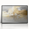 Framed abstract wall art featuring bold strokes and lines in a modern design, set against a black background, perfect for contemporary decor.