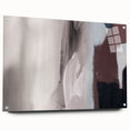 Abstract wall art featuring colorful strokes and lines, displayed in an acrylic frame with pins, showcasing a modern design suitable for contemporary decor.