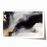 Abstract strokes and lines in vibrant colors create a modern wall art piece, showcasing a dynamic design suitable for contemporary home decor. This rolled print is ideal for adding a splash of creativity to any room.