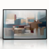 Framed abstract wall art showcasing dynamic strokes and lines in a black-acrylic finish, perfect for modern home decor, adding a touch of elegance and creativity.