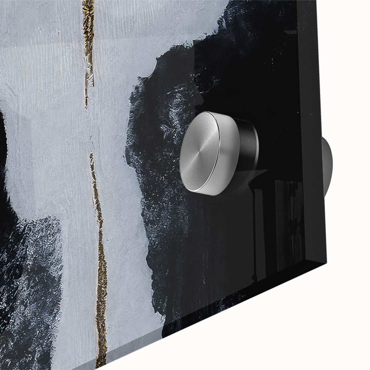 Abstract wall art featuring vibrant strokes and lines in bold colors, showcasing an acrylic glass finish that enhances depth and texture, ideal for modern decor.