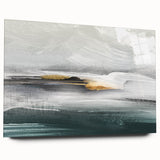 Abstract strokes and lines design wall art collection displayed from the side, showcasing vibrant colors on acrylic glass, ideal for modern home decor.
