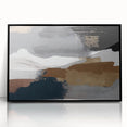 Framed acrylic wall art showcasing an abstract design of colorful strokes and lines in a modern black frame, perfect for contemporary home decor. Ideal for adding a vibrant touch to any interior setting.