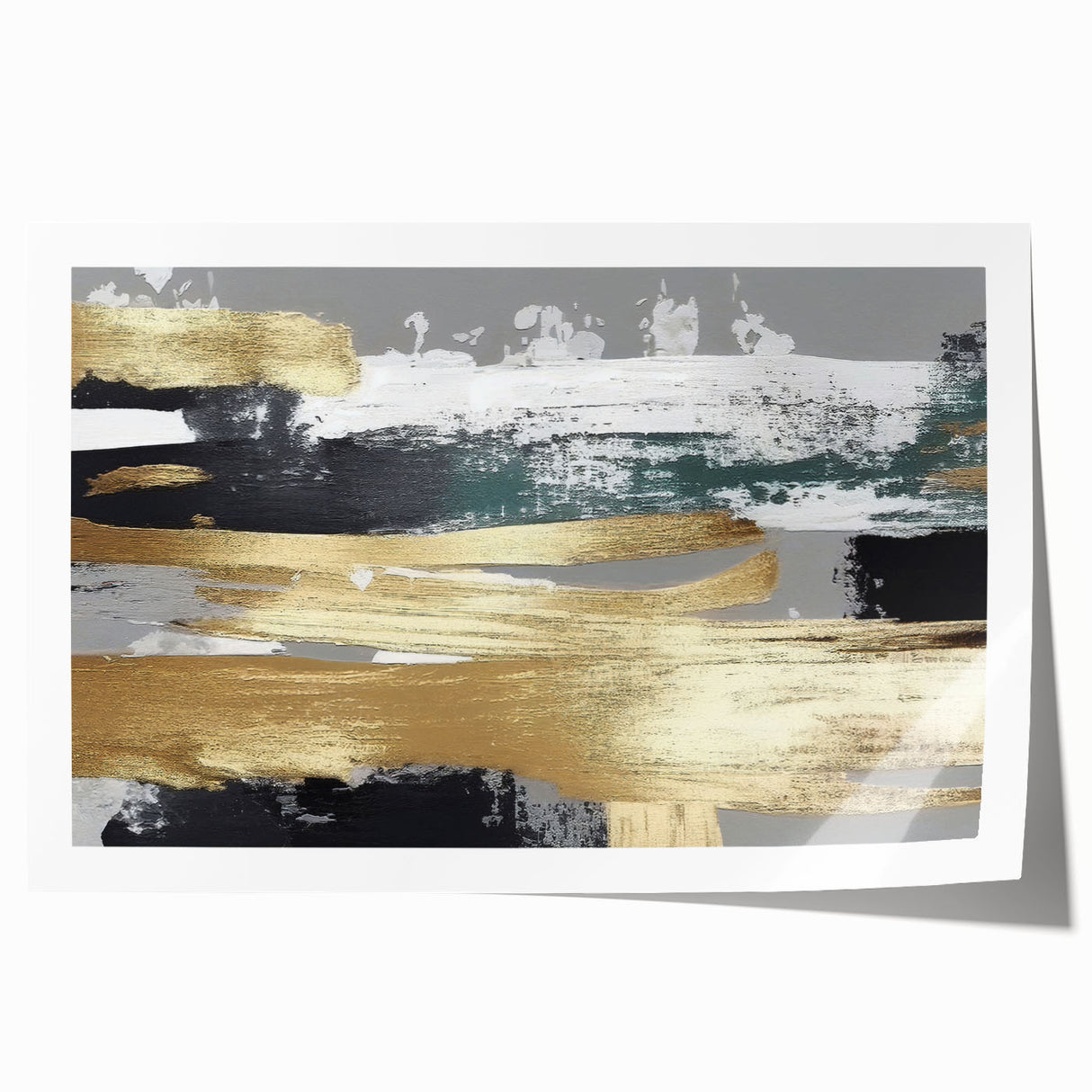 Abstract wall art featuring vibrant strokes and lines in shades of blue, orange, and yellow, showcasing a modern design ideal for contemporary decor. Perfect for enhancing living spaces with artistic flair.