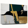 Abstract wall art design showcasing colorful strokes and lines, presented in an acrylic glass frame with pins, ideal for modern home decor.
