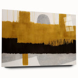 Abstract strokes and lines wall art displayed in acrylic glass, showcasing a modern design with vibrant colors and fluid patterns, perfect for contemporary decor.