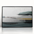 Framed wall art showcasing an abstract design of colorful strokes and lines, featuring a sleek black frame, ideal for modern home decor. Perfect for adding a contemporary touch to any living space.