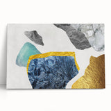 Abstract wall art featuring vibrant strokes and lines in a modern design, presented on stretched canvas with a contemporary aesthetic, perfect for home decor.