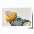 Abstract wall art print showcasing a dynamic composition of colorful strokes and lines, perfect for modern decor. Ideal for adding vibrancy to any living space.