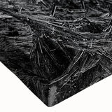 Close-up of a vibrant abstract strokes and lines wall art design on stretched canvas, showcasing bold colors and intricate patterns, perfect for modern decor.