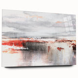 Abstract wall art featuring dynamic strokes and lines in vibrant colors, displayed in an acrylic glass frame, showcasing a modern design perfect for contemporary decor.