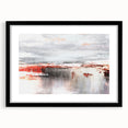 Abstract wall art featuring dynamic strokes and lines in a minimalist black frame with a mat, perfect for modern home decor. Ideal for enhancing contemporary interiors.