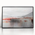 Framed abstract strokes and lines wall art design featuring a black acrylic front, ideal for modern home decor. Perfect for enhancing living spaces with contemporary style.
