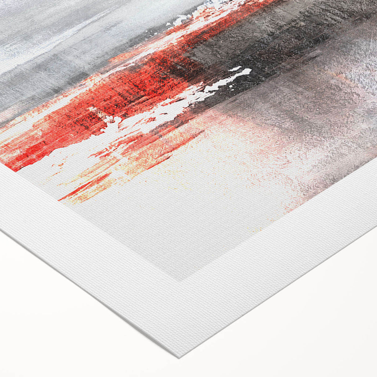 Abstract strokes and lines create a vibrant wall art design on rolled canvas, showcasing bold colors and dynamic patterns, perfect for modern decor.