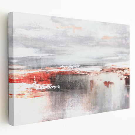 Stretched canvas wall art showcasing an abstract design of colorful strokes and lines, featuring a modern aesthetic ideal for contemporary home decor.