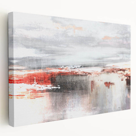Stretched canvas wall art showcasing an abstract design of colorful strokes and lines, featuring a modern aesthetic ideal for contemporary home decor.