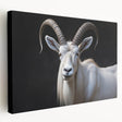 Side view of a stretched canvas wall art piece depicting a graceful antelope in a vibrant, natural setting, ideal for wildlife enthusiasts and home decor.