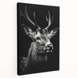 Side view of a vibrant stretched canvas wall art featuring an antelope design, showcasing intricate details and warm earth tones, perfect for nature-themed decor.