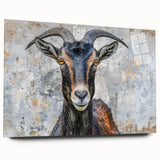 Side view of a wall art piece showcasing a vibrant antelope design on acrylic glass, highlighting intricate details and vivid colors, perfect for wildlife enthusiasts.