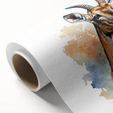 Vibrant rolled canvas wall art showcasing a striking antelope design, perfect for wildlife enthusiasts, featuring rich colors and intricate details. Ideal for home decor.