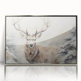 Framed wall art showcasing a stunning silver-front view of an antelope design, perfect for wildlife enthusiasts, adding elegance to any space.