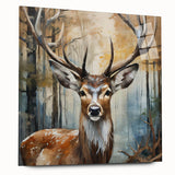 Antelope wall art design featuring a side view of a graceful antelope, printed on acrylic glass, showcasing vibrant colors and detailed textures suitable for home decor.