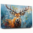 Acrylic glass wall art showcasing a side view of an antelope design, featuring vibrant colors and detailed textures, ideal for wildlife-themed decor.