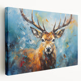 Antelope wall art design on stretched canvas, showcasing intricate details and vibrant colors, perfect for adding a touch of nature-inspired decor to any space.