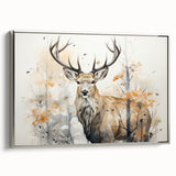 Framed wall art featuring a silver-bordered side view of an antelope design, showcasing intricate detailing and vibrant colors, perfect for wildlife enthusiasts.