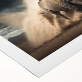 Buffalo wall art design on rolled canvas, showcasing a vibrant depiction of a bison in a natural setting, perfect for wildlife enthusiasts and home decor.