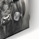 Close-up of a stunning wall art piece featuring a wild buffalo design, showcasing intricate details and vibrant colors, perfect for animal lovers and home decor enthusiasts.