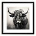 Black-framed wall art featuring a majestic buffalo in a natural setting, part of the A Wild Life collection, perfect for wildlife enthusiasts and home decor.