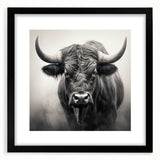 Black-framed wall art featuring a majestic buffalo in a natural setting, part of the A Wild Life collection, perfect for wildlife enthusiasts and home decor.