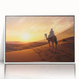 Framed wall art showcasing a distinct camel design from the Animals A Wild Life collection, featuring a white background and sleek acrylic finish, ideal for home decor.