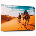 Side view of a camel design wall art piece from the "Animals A Wild Life" collection, crafted from acrylic glass with pin details, showcasing vibrant colors and intricate textures, perfect for home decor.
