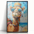 Framed wall art featuring a striking black and white design of a camel, showcasing intricate details and patterns, perfect for enhancing modern home decor.