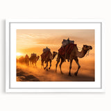 Stylish wall art featuring a camel design from the "Animals: A Wild Life" collection, framed with a white mat, showcasing intricate details and a modern aesthetic.
