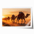 Colorful camel design wall art print showcasing intricate details and patterns, rolled for easy display, ideal for animal-themed decor enthusiasts.