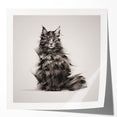 Vibrant wall art featuring a whimsical cat design in a colorful, playful style, perfect for adding charm to any living space or children's room decor.