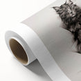 Vibrant rolled canvas art showcasing a whimsical cat design, perfect for animal lovers, featuring bold colors and intricate details, ideal for home decor.
