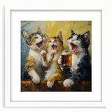 Framed wall art featuring a wild cat design, showcasing vibrant colors and intricate details, perfect for animal lovers and home decor enthusiasts.