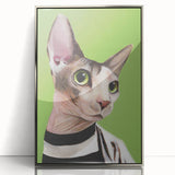 Framed wall art collection featuring a sleek silver finish and vibrant cat-inspired wildlife designs, perfect for animal lovers and modern home decor.