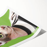 Colorful wild cat wall art print showcasing intricate designs and vibrant colors, rolled and ready for display. Perfect for animal lovers and home decor enthusiasts.