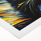 Rolled canvas print showcasing a vibrant wildlife cat design featuring intricate details and rich colors, perfect for home decor and art enthusiasts.